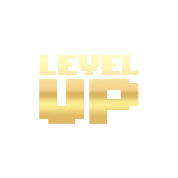 Level Up Sticker 17x17 Cm Gold