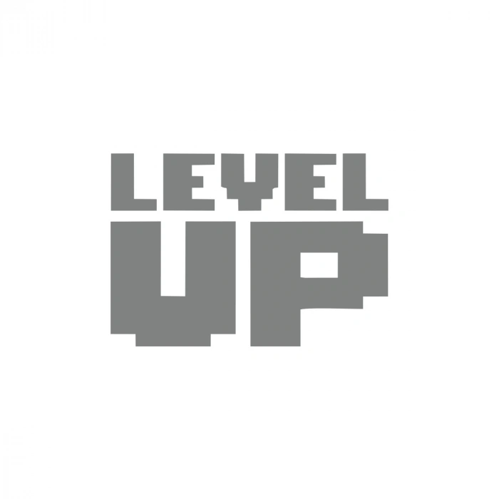 Level Up Sticker 17x17 Cm Gri