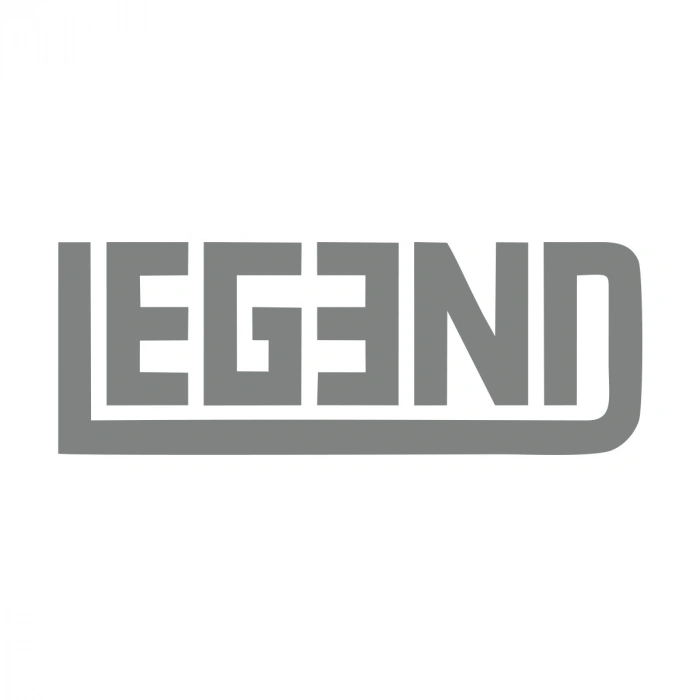 Legend Efsane Sticker 17x17 Cm Gri