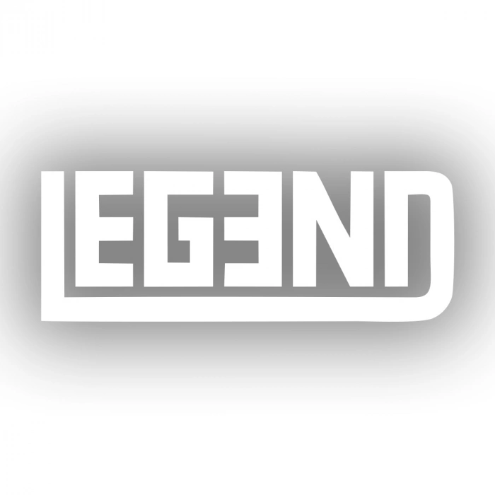 Legend Efsane Sticker 17x17 Cm Beyaz