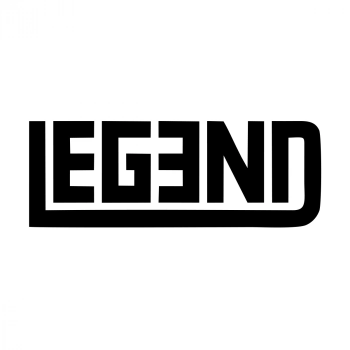 Legend Efsane Sticker 17x17 Cm Siyah