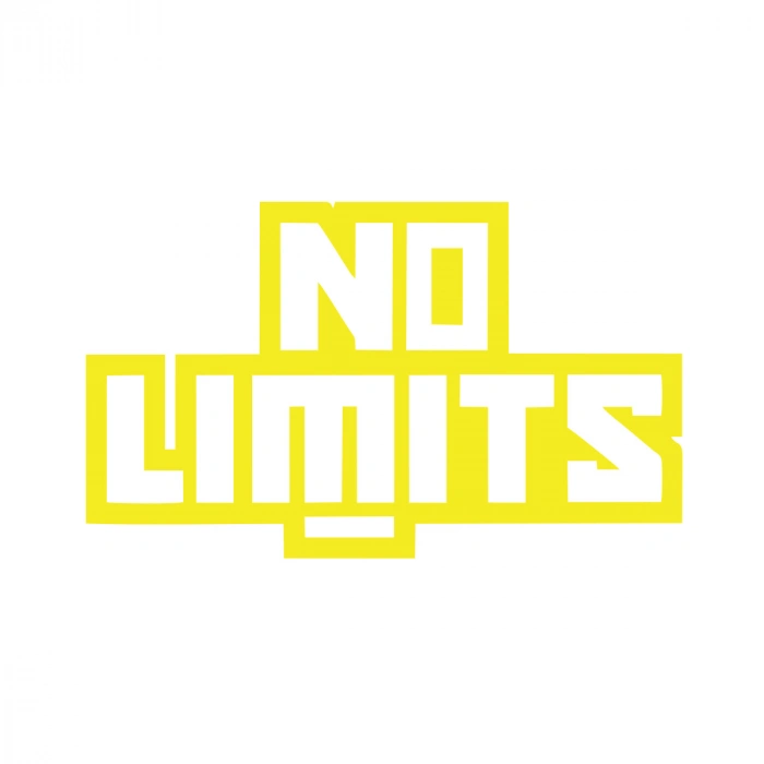 No Limit Sticker 17x17 Cm Sarı