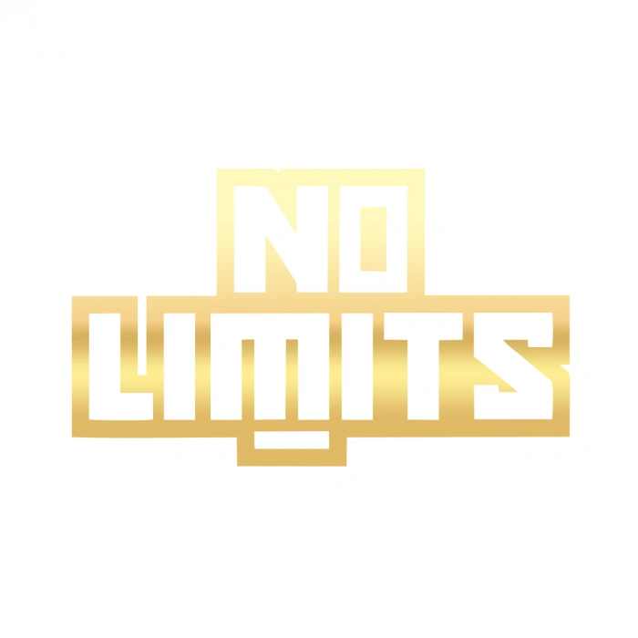 No Limit Sticker 17x17 Cm Gold