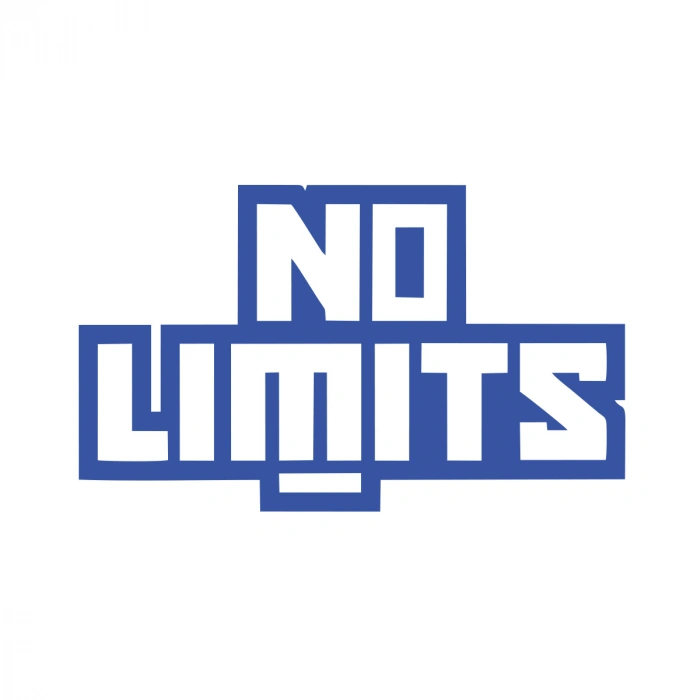 No Limit Sticker 17x17 Cm Mavi