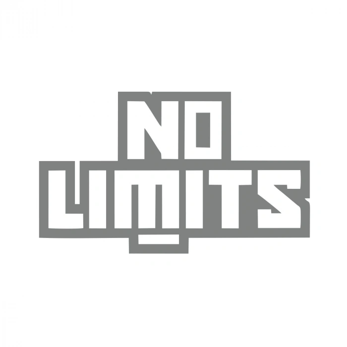 No Limit Sticker 17x17 Cm Gri