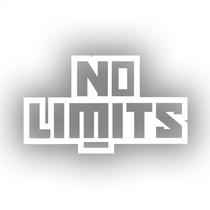 No Limit Sticker 17x17 Cm Beyaz