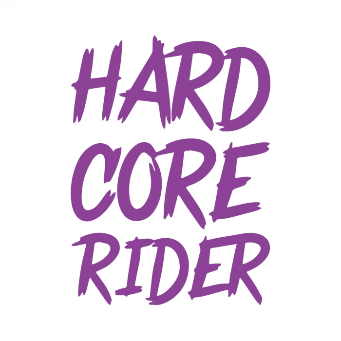 Hard Core Rider Sticker 17x17 Cm Mor