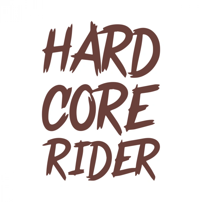 Hard Core Rider Sticker 17x17 Cm Kahverengi
