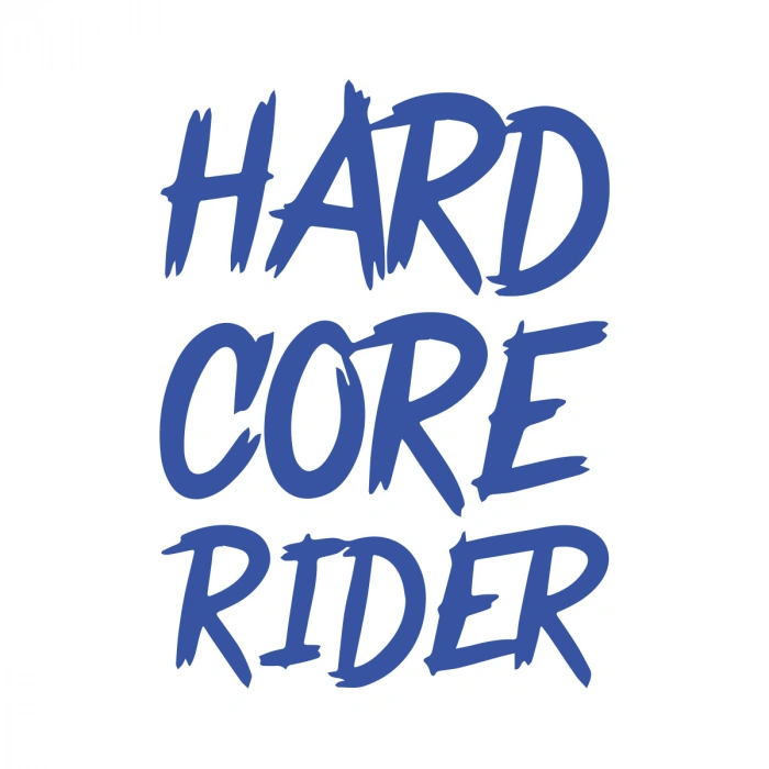 Hard Core Rider Sticker 17x17 Cm Mavi