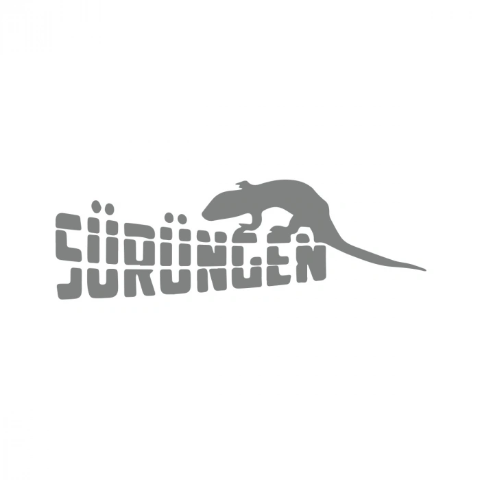 Sürüngen Sticker 17x17 Cm Gri