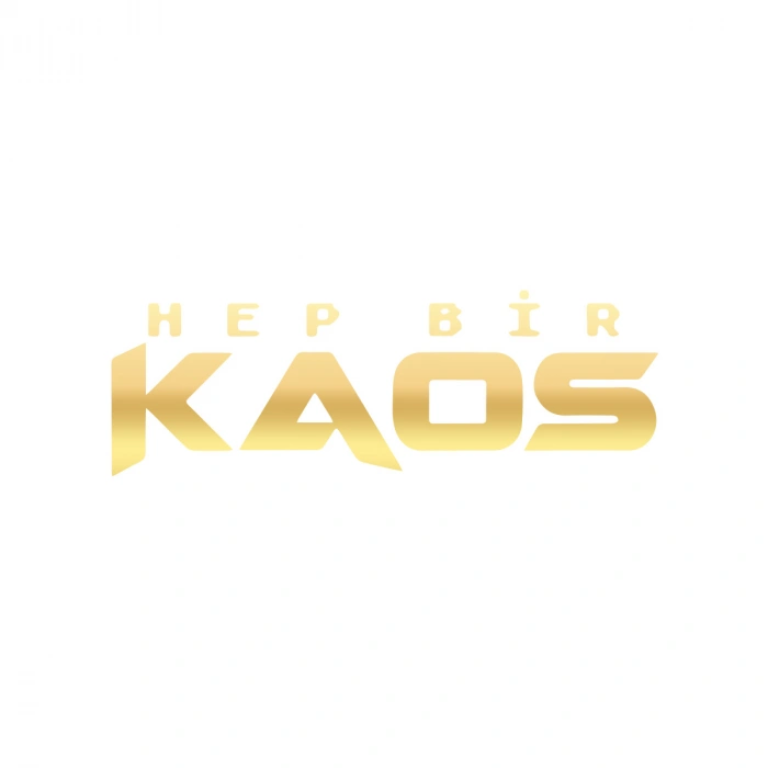 Hep Bir Kaos Sticker 17x17 Cm Gold