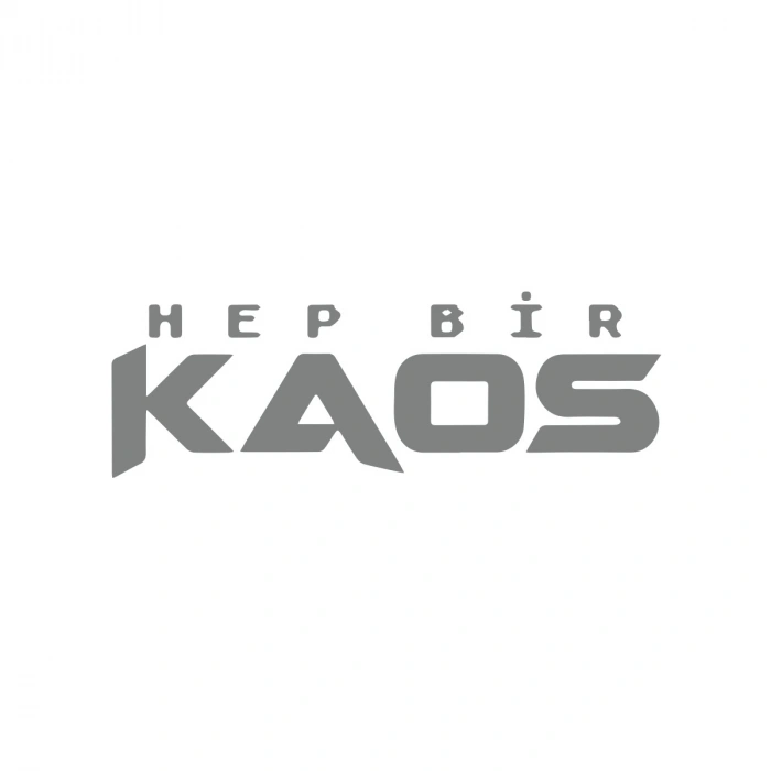 Hep Bir Kaos Sticker 17x17 Cm Gri