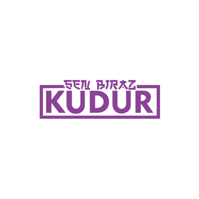 Sen Biraz Kudur Sticker 17x17 Cm Mor