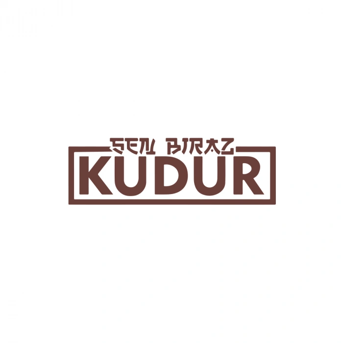 Sen Biraz Kudur Sticker 17x17 Cm Kahverengi