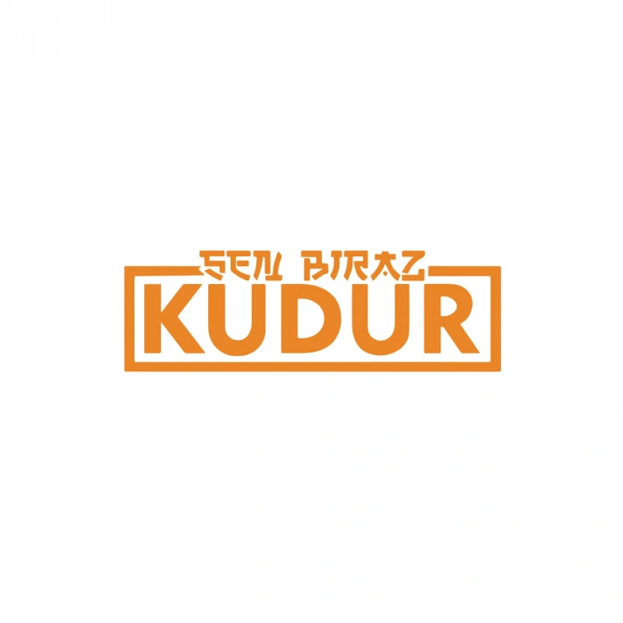 Sen Biraz Kudur Sticker 17x17 Cm Turuncu