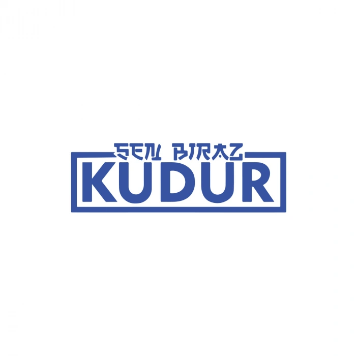 Sen Biraz Kudur Sticker 17x17 Cm Mavi