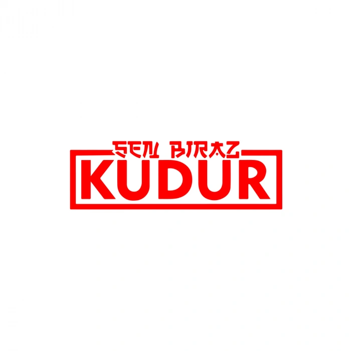 Sen Biraz Kudur Sticker 17x17 Cm Kırmızı