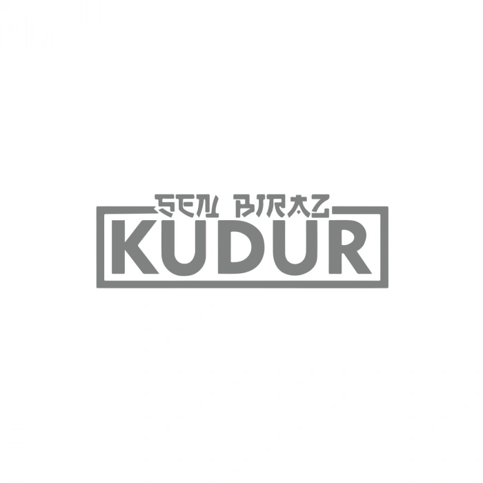 Sen Biraz Kudur Sticker 17x17 Cm Gri