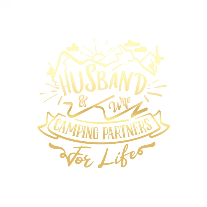 Husband Sticker 17x17 Cm Gold