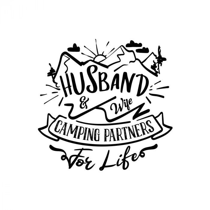 Husband Sticker 17x17 Cm Siyah
