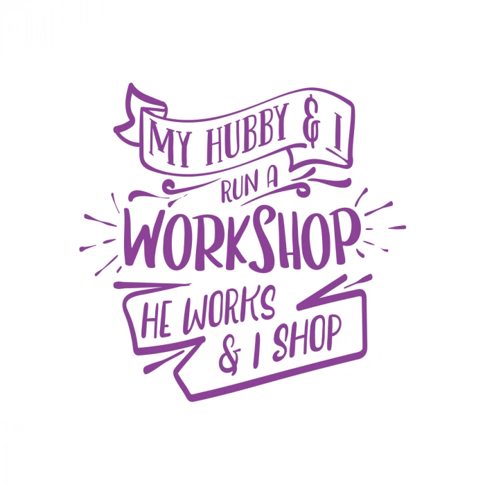 Workshhop Sticker 17x17 Cm Mor