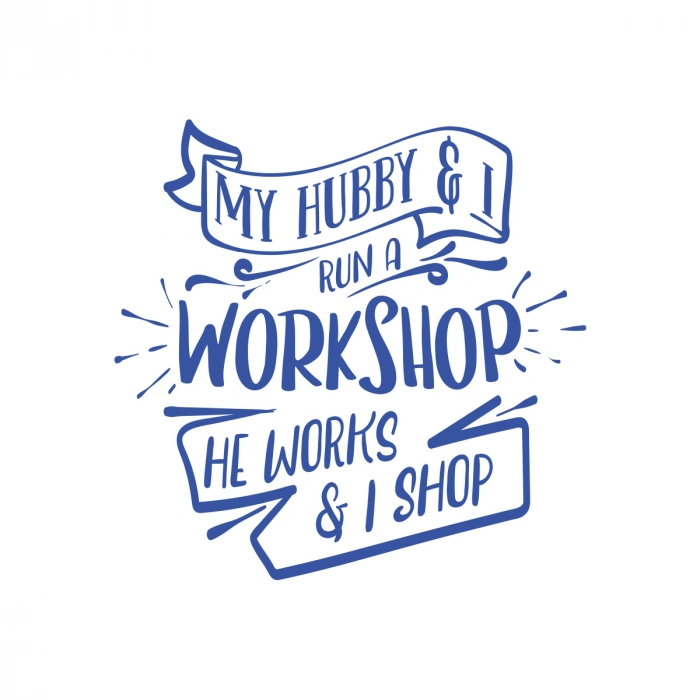 Workshhop Sticker 17x17 Cm Mavi