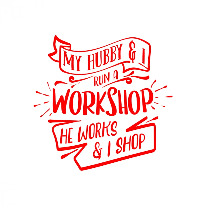 Workshhop Sticker 17x17 Cm Kırmızı