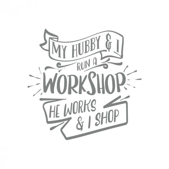 Workshhop Sticker 17x17 Cm Gri