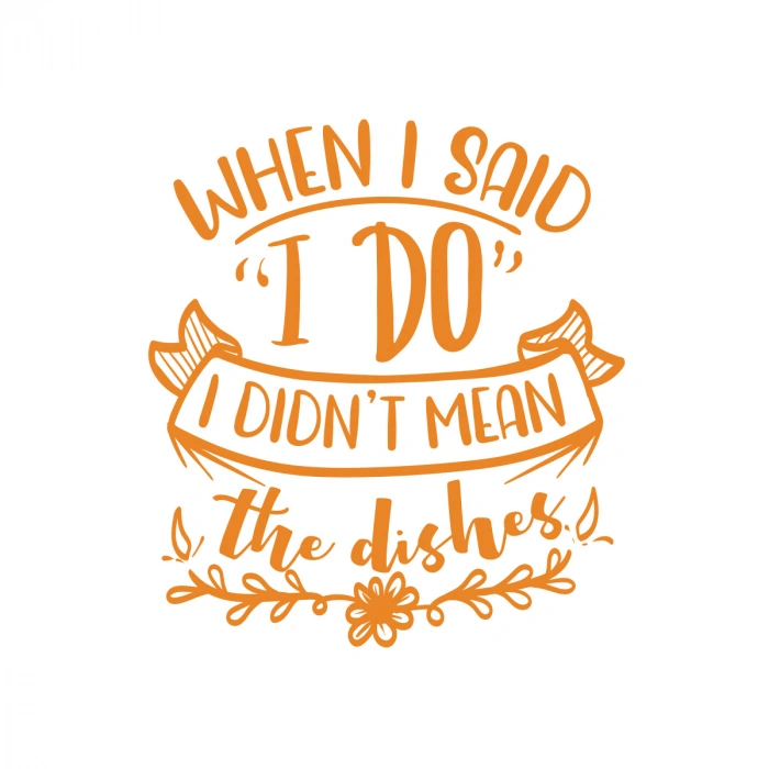 When I said ı Do Sticker 17x17 Cm Turuncu