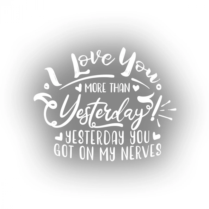 I love You Sticker 17x17 Cm Beyaz