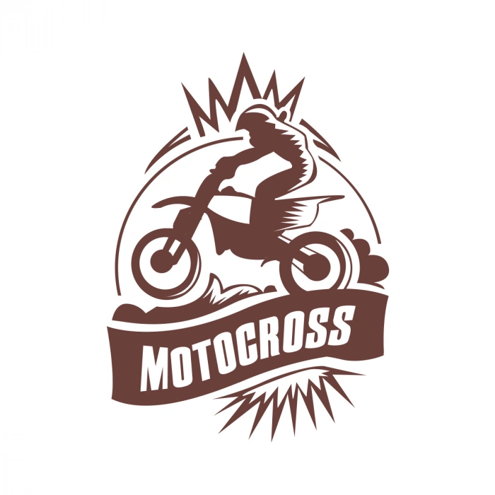 Motokros Sticker 17x17 Cm Kahverengi