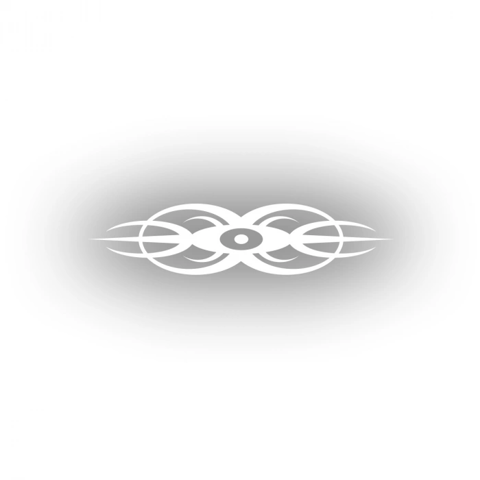 Göz Tribal Sticker 17x17 Cm Beyaz