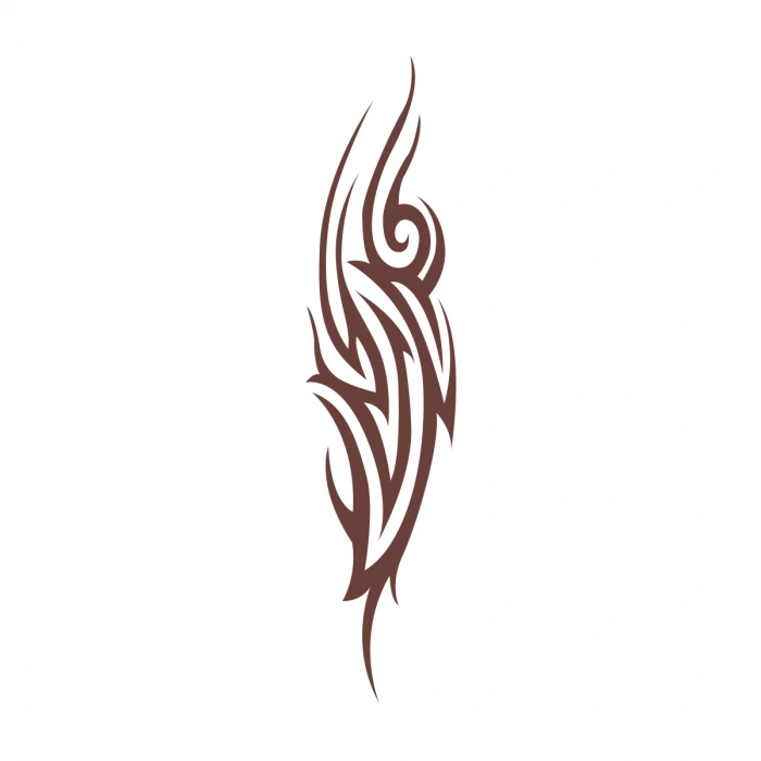 Alev Tribal Sticker 17x17 Cm Kahverengi