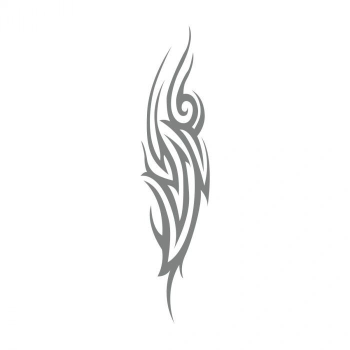 Alev Tribal Sticker 17x17 Cm Gri