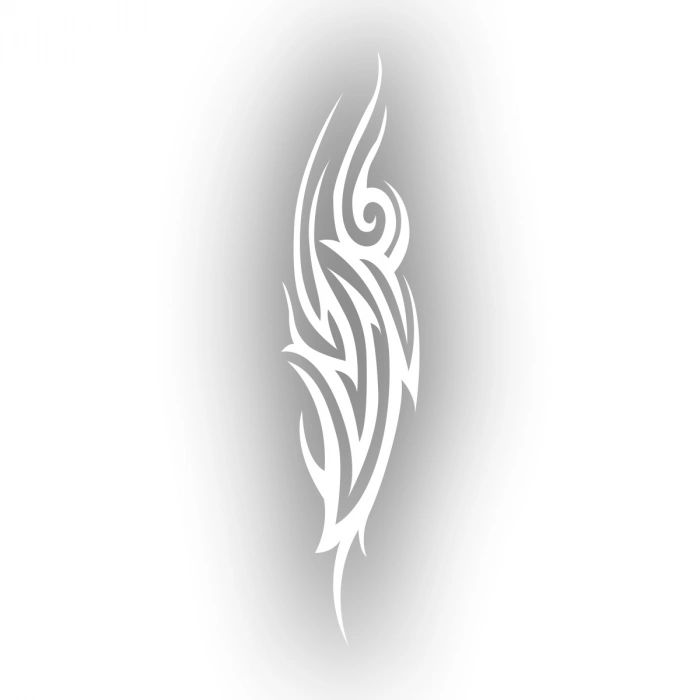 Alev Tribal Sticker 17x17 Cm Beyaz