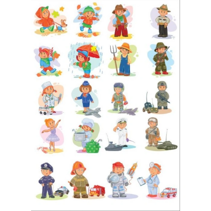 Meslekler Sticker Set