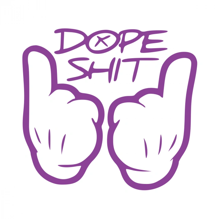 Dope Shit Sticker 17x17 Cm Mor