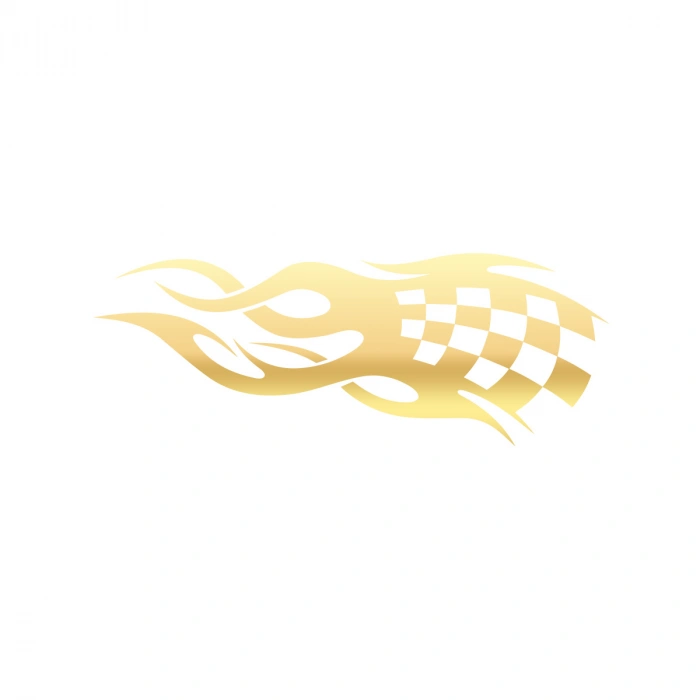 Alev Racing Sticker 17x17 Cm Gold