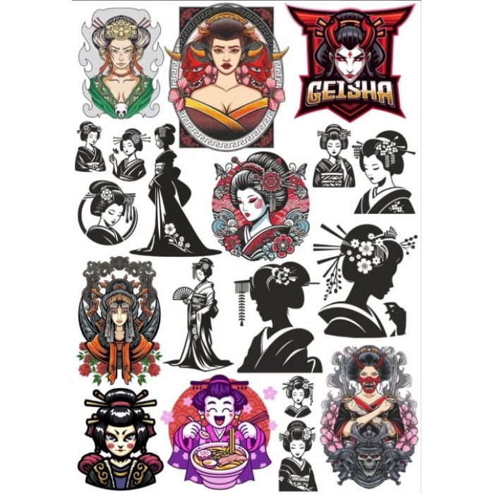 Geisha Sticker Set