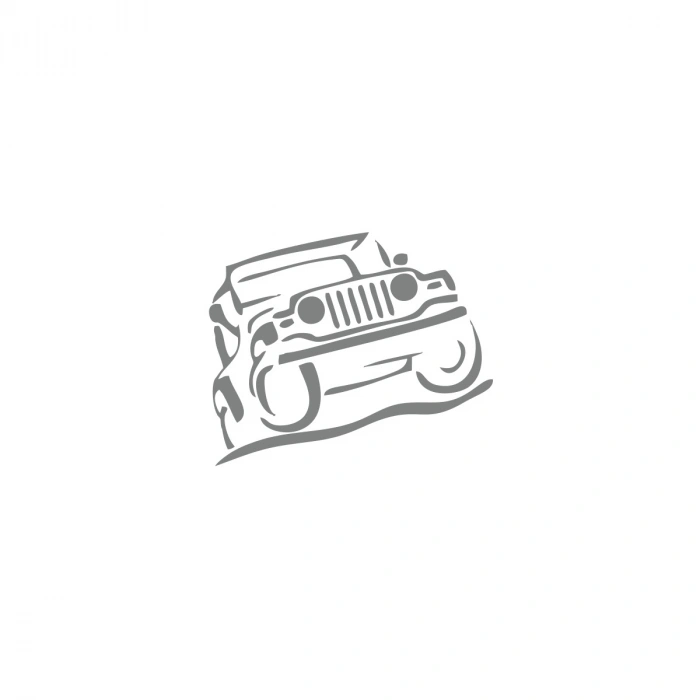 Jeep Offroad Sticker 17x17 Cm Gri