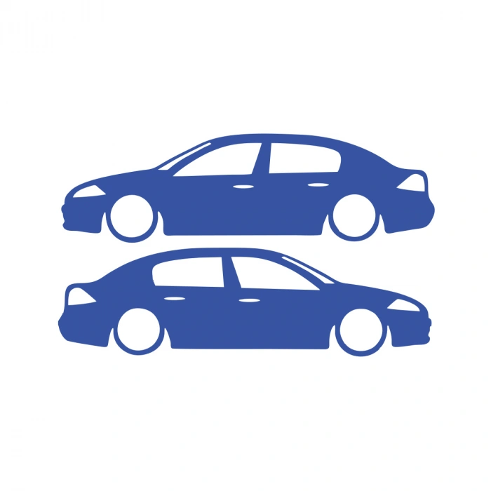 Basık Megane 2 Sticker 17x17 Cm Mavi