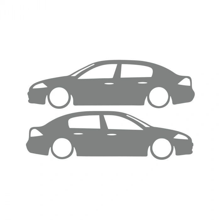 Basık Megane 2 Sticker 17x17 Cm Gri