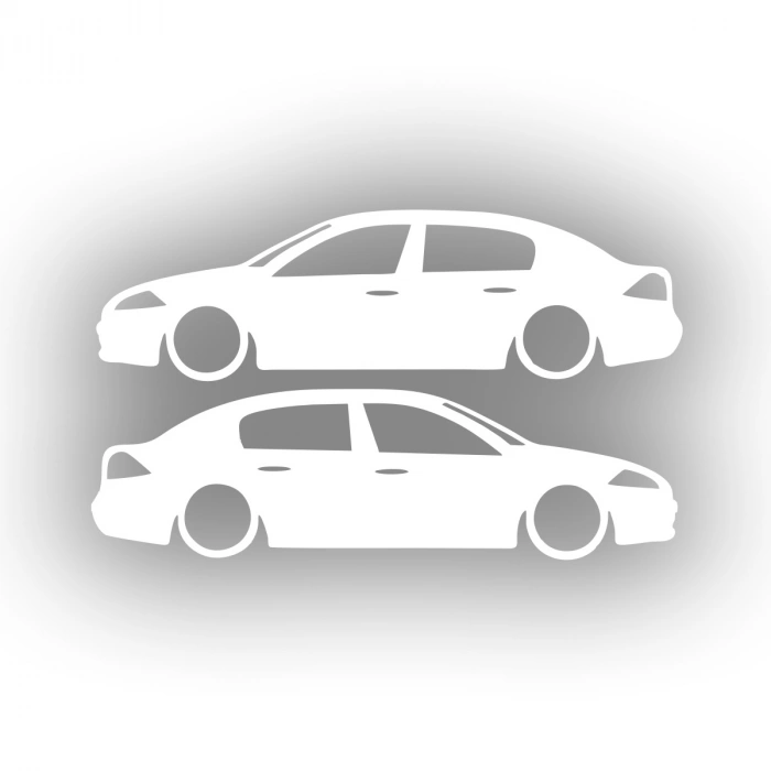 Basık Megane 2 Sticker 17x17 Cm Beyaz