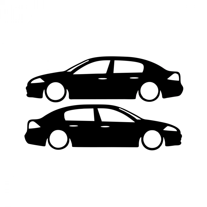 Basık Megane 2 Sticker 17x17 Cm Siyah