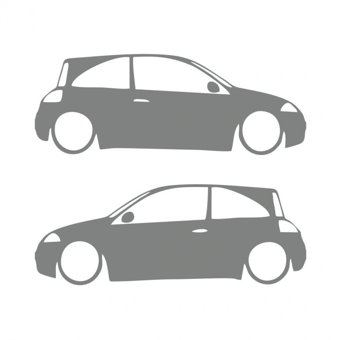 Basık Megane 2 HB Sticker 17x17 Cm Gri