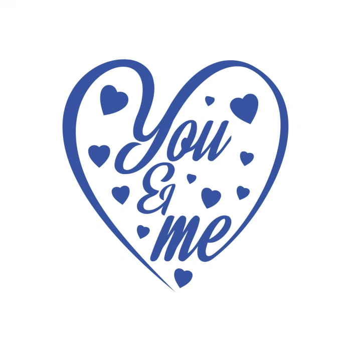 Yo and Me Sticker 17x17 Cm Mavi