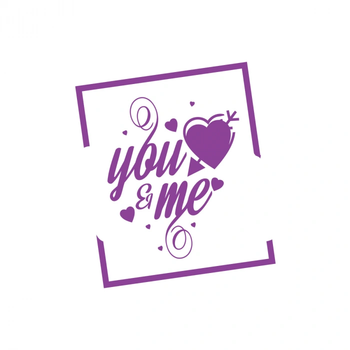 Yo and Me Sticker 17x17 Cm Mor