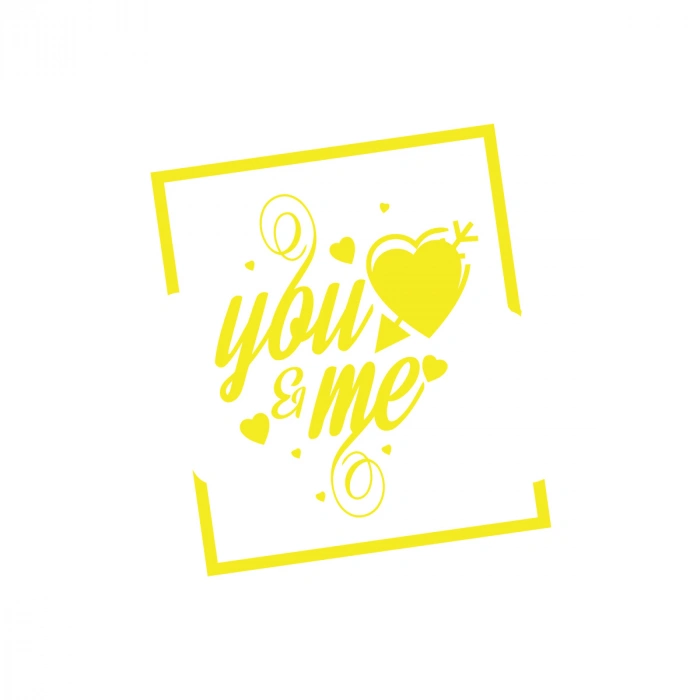 Yo and Me Sticker 17x17 Cm Sarı