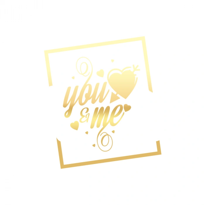 Yo and Me Sticker 17x17 Cm Gold