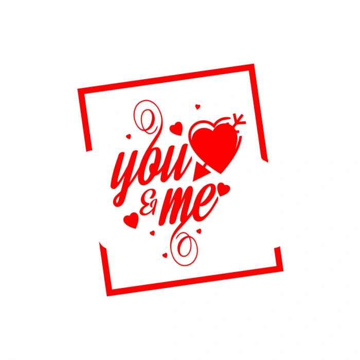 Yo and Me Sticker 17x17 Cm Kırmızı